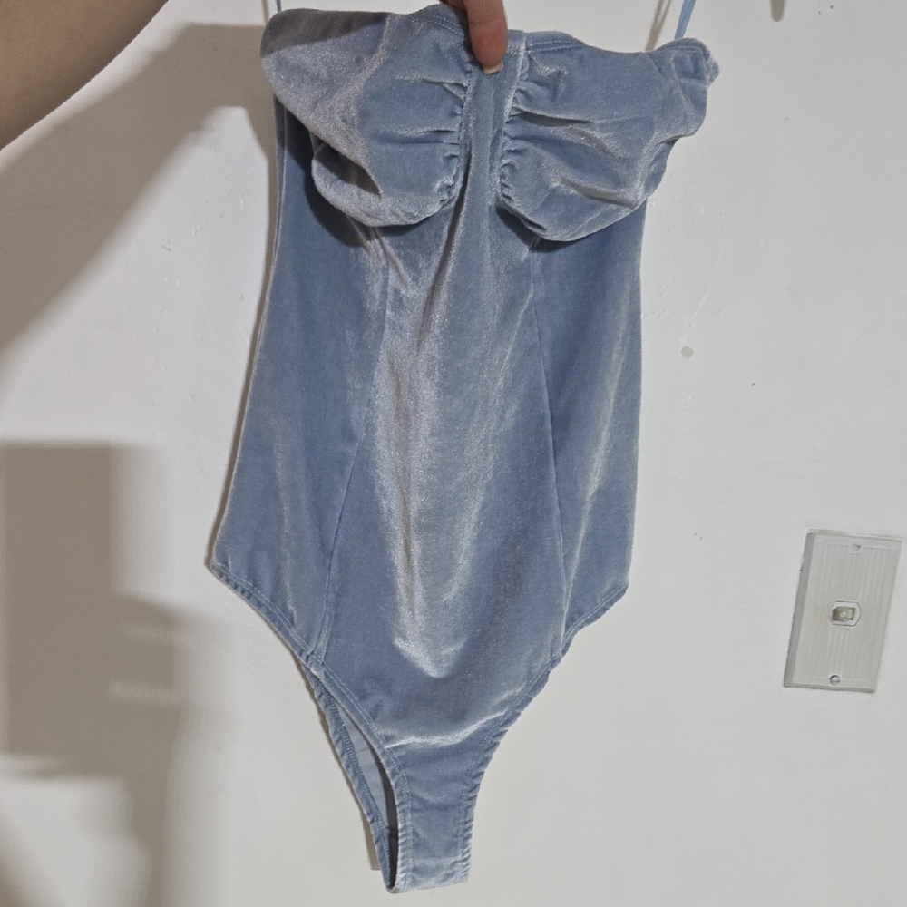 Reformation Women's Blue Bodysuit